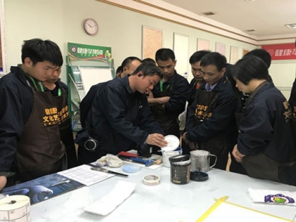 “墻藝高手”——健康蘋果藝術水漆代理商培訓火爆開營